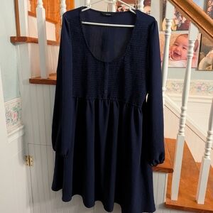 Purple Long Sleeve Dress